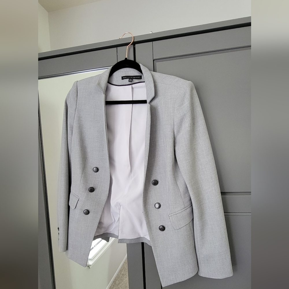 WHBM Grey Studio Blazer in Size 6